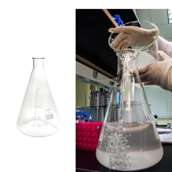 ارلن آزمایشگاه مدل Erlenmeyer ظرفیت 500 میلی لیتر