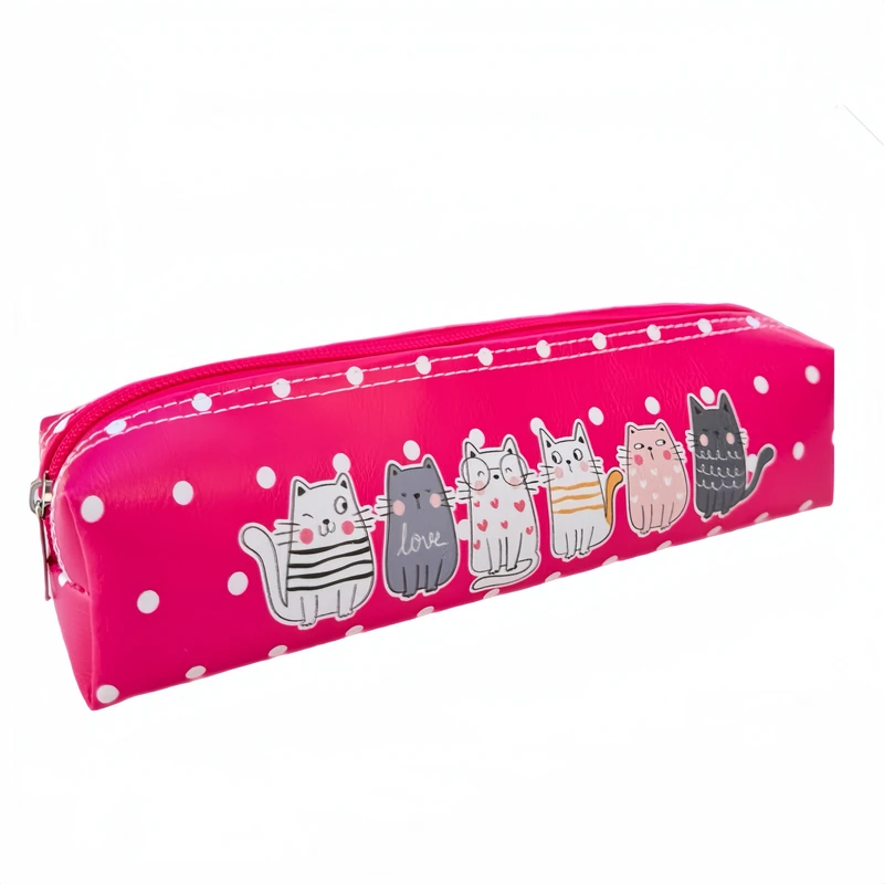 جامدادی مدل دانشجویی فانتزی طرح گربه خالدار کد love-1 - تصویر 3