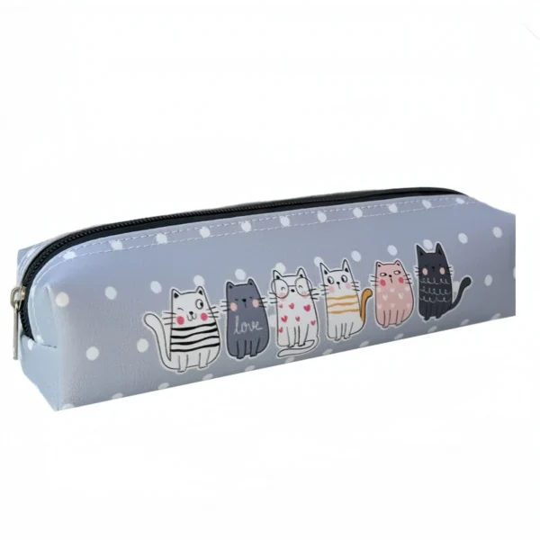 جامدادی مدل دانشجویی فانتزی طرح گربه خالدار کد love-1