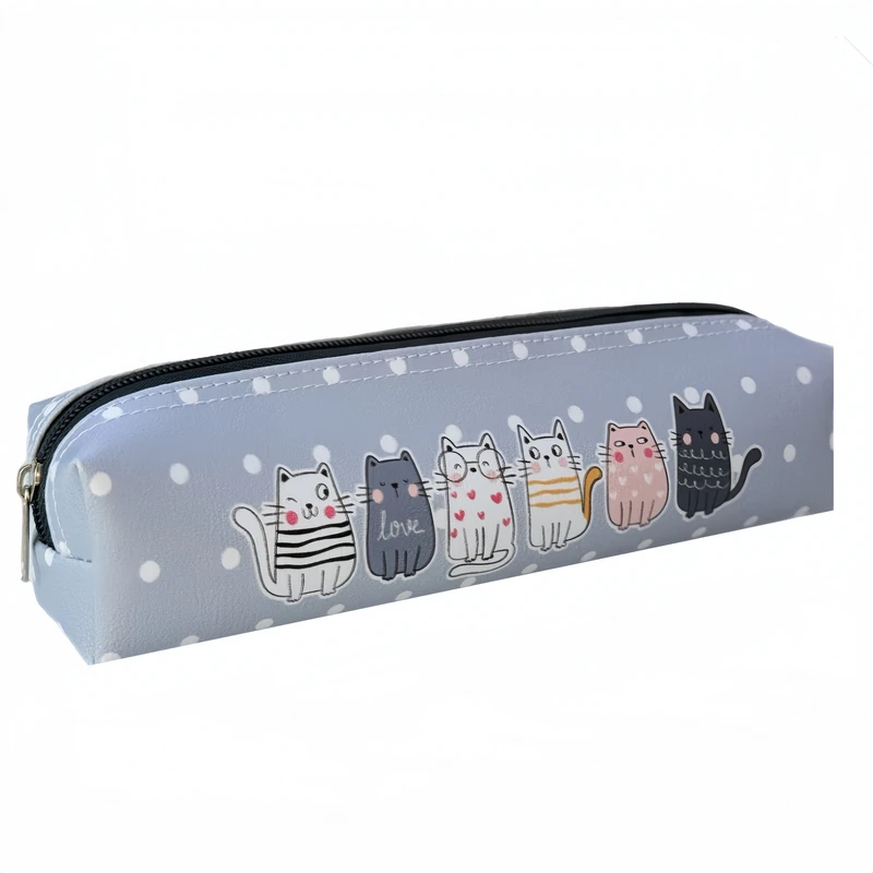 جامدادی مدل دانشجویی فانتزی طرح گربه خالدار کد love-1