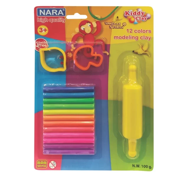 خمیر بازی کیدی کلی مدل Nara-03 کد 154874 بسته 12 عددی