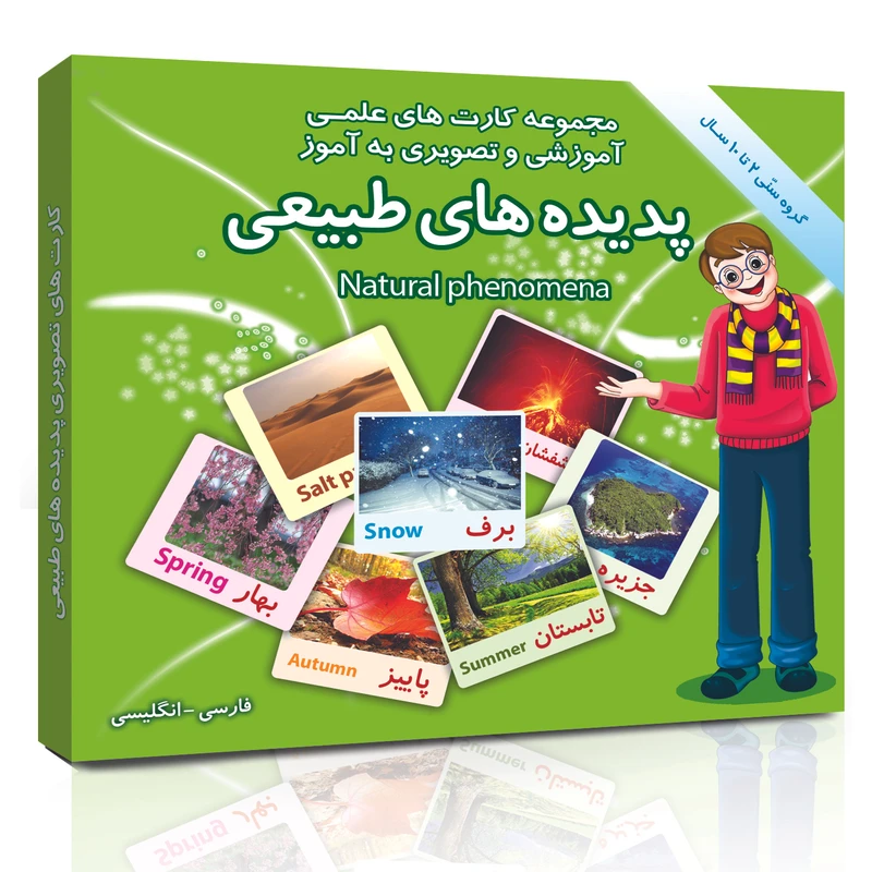 فلش کارت های علمی آموزشی و تصویری (دوزبانه) مجموعه 6 عددی - تصویر 2