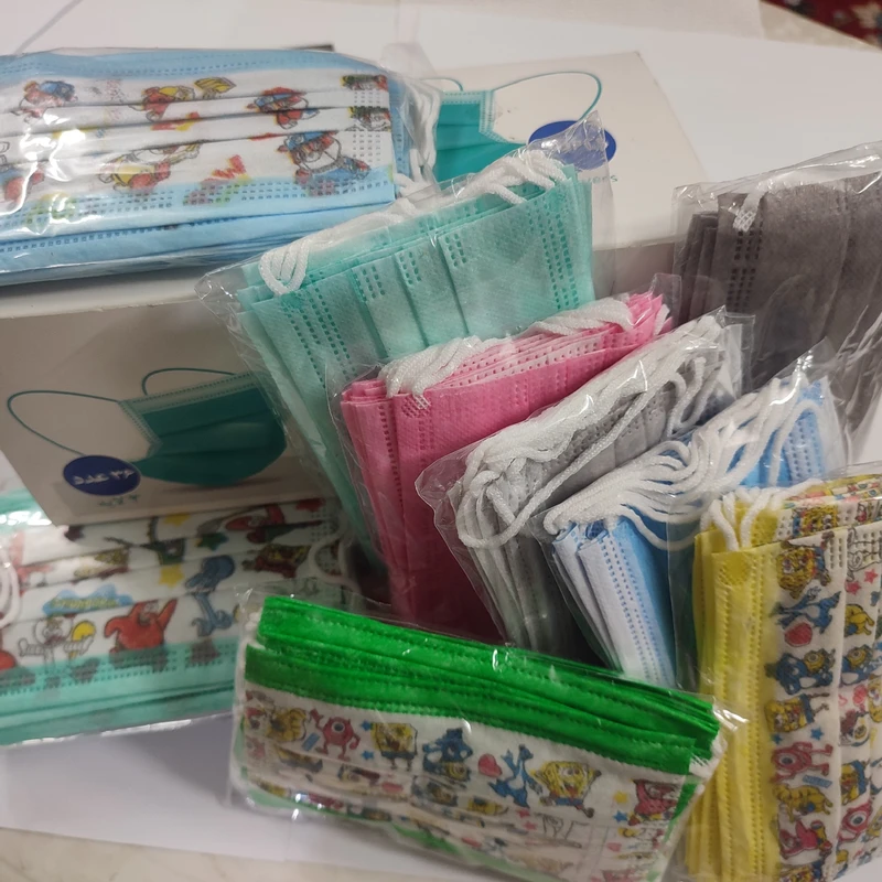 ماسک تنفسی کودک مدل رنگارنگ مجموعه ۱۰۰ عددی - تصویر 2