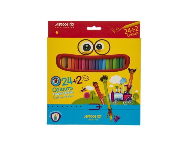 مداد رنگی 2+24 رنگ آریا مدل 3017 1